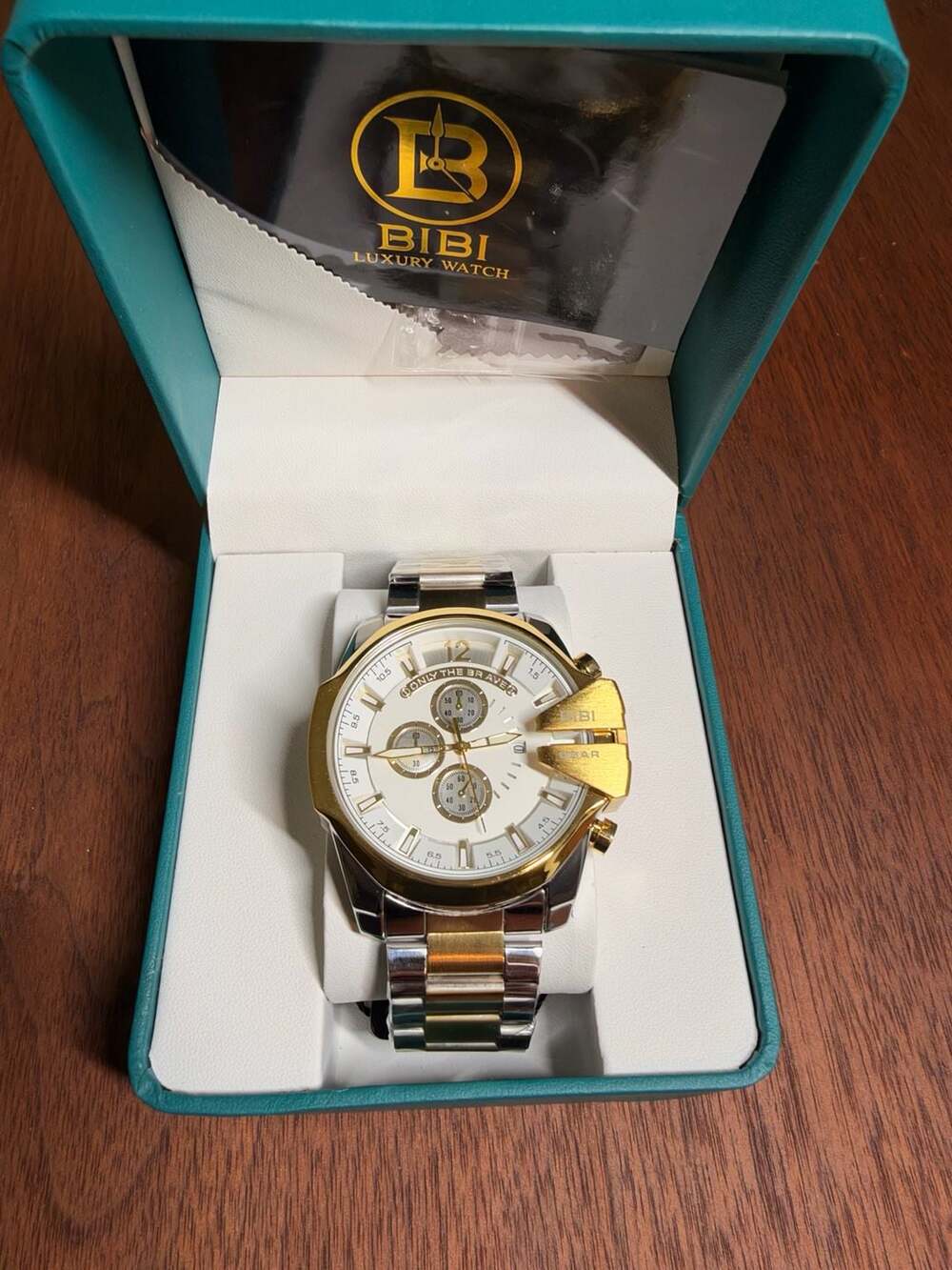 BIBI Luxury Watch Two-Tone Gold and Silver Chronograph